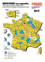 Carte des mutations - Coupures - Inspecteurs après CAP 2019